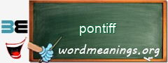 WordMeaning blackboard for pontiff